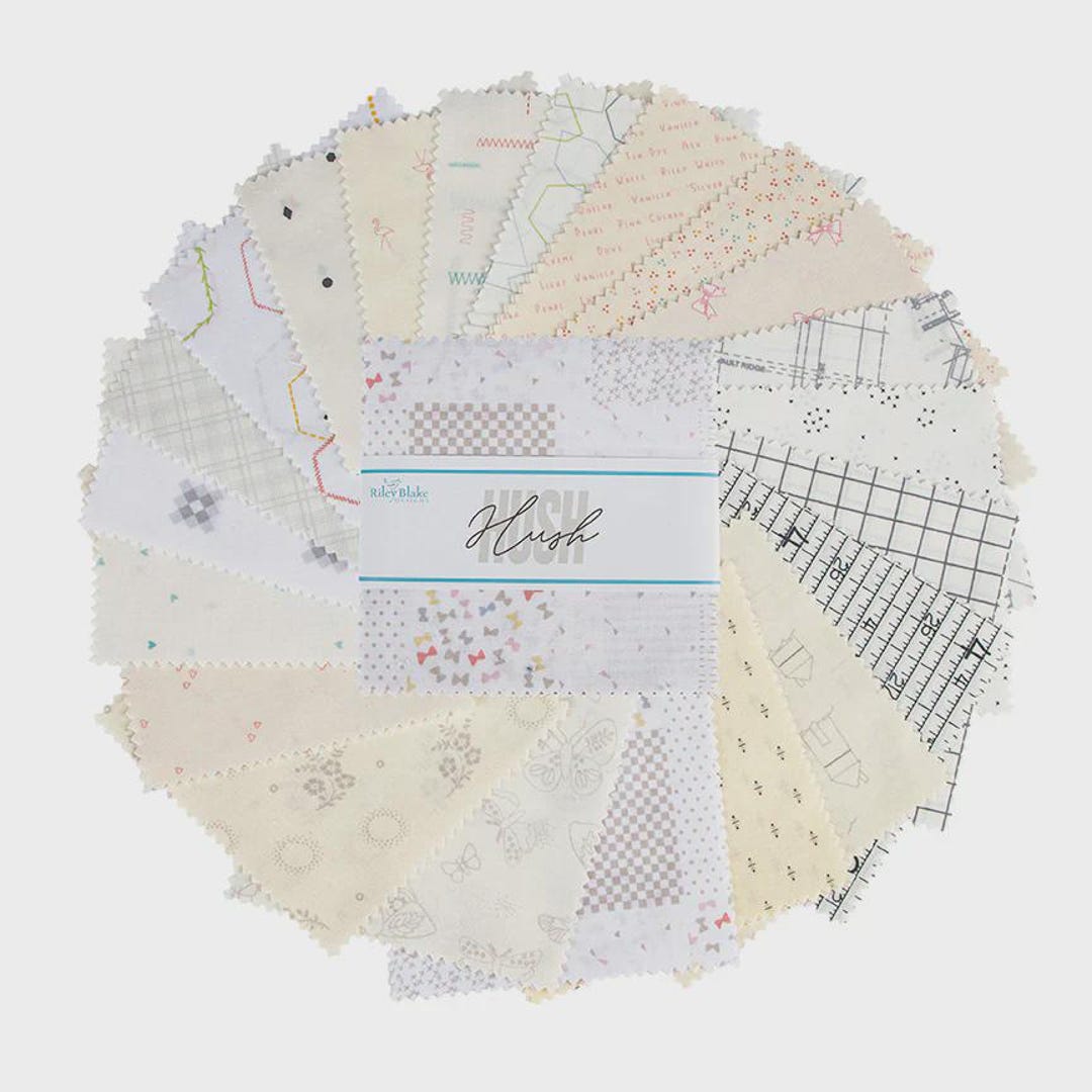 Hush Hush Charm Pack Riley Blake Designs 5" Stacker OUT OF PRINT Precut ...