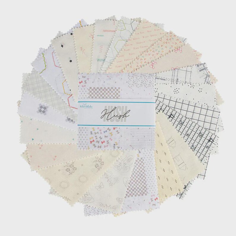 Hush Hush Charm Pack Riley Blake Designs 5" Stacker OUT OF PRINT Precut ...