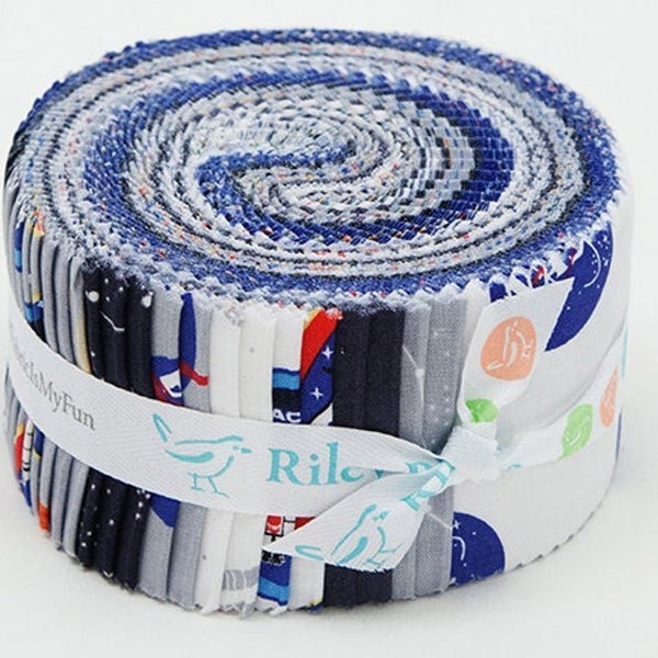 Out of this World with NASA - Rolie Polie (Forty 2.5"x 44" Strips) - Riley Blake Designs - 100% cotton fabric - RARE