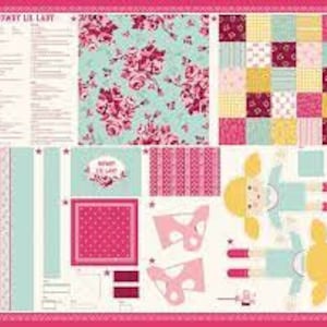 Howdy Panel by Stacy Iest Hsu  Lil' Lady PL189 Out of print MODA FABRICS Doll 36x44