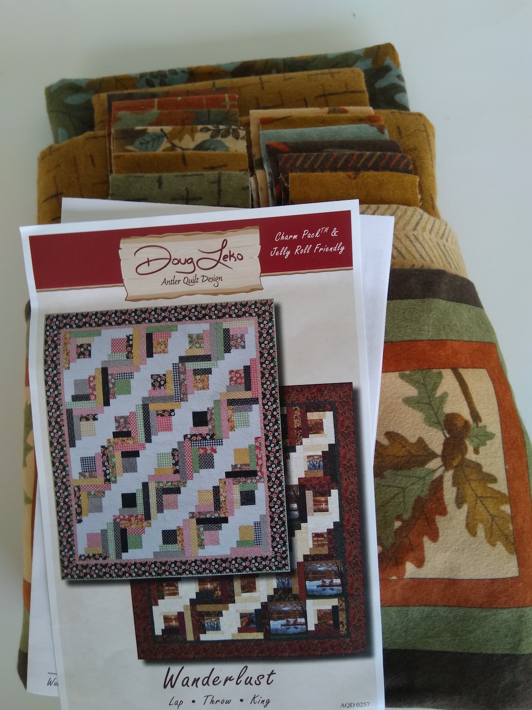 Wanderlust Quilt Kit Fall Impressions FLANNEL Holly Taylor 46x 57 lap