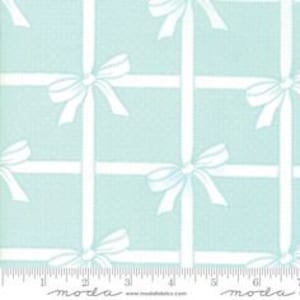 Vintage Holiday 1/2 YARD Bonnie and Camille - Aqua Gift Wrap - Moda Out of Print 100% Cotton Christmas fabric
