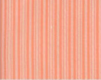 Apricot and Ash 1/2 yard Coral - Ticking Stripe - Corey Yoder - Coriander Quilts - Moda - Out of Print - Cotton fabric