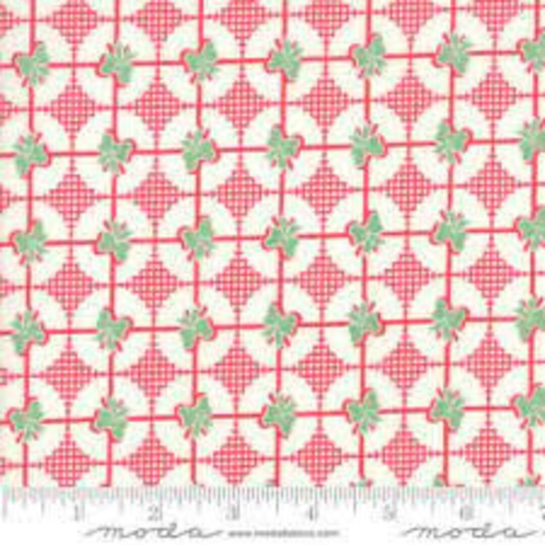 Sweet Christmas 1/2 Yard Moda Urban Chiks 31157 22 Red Bows