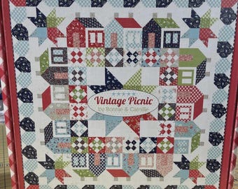 Summerville Quilt Kit 70x70" Vintage Picnic Bonnie and Camille Moda Out of Print