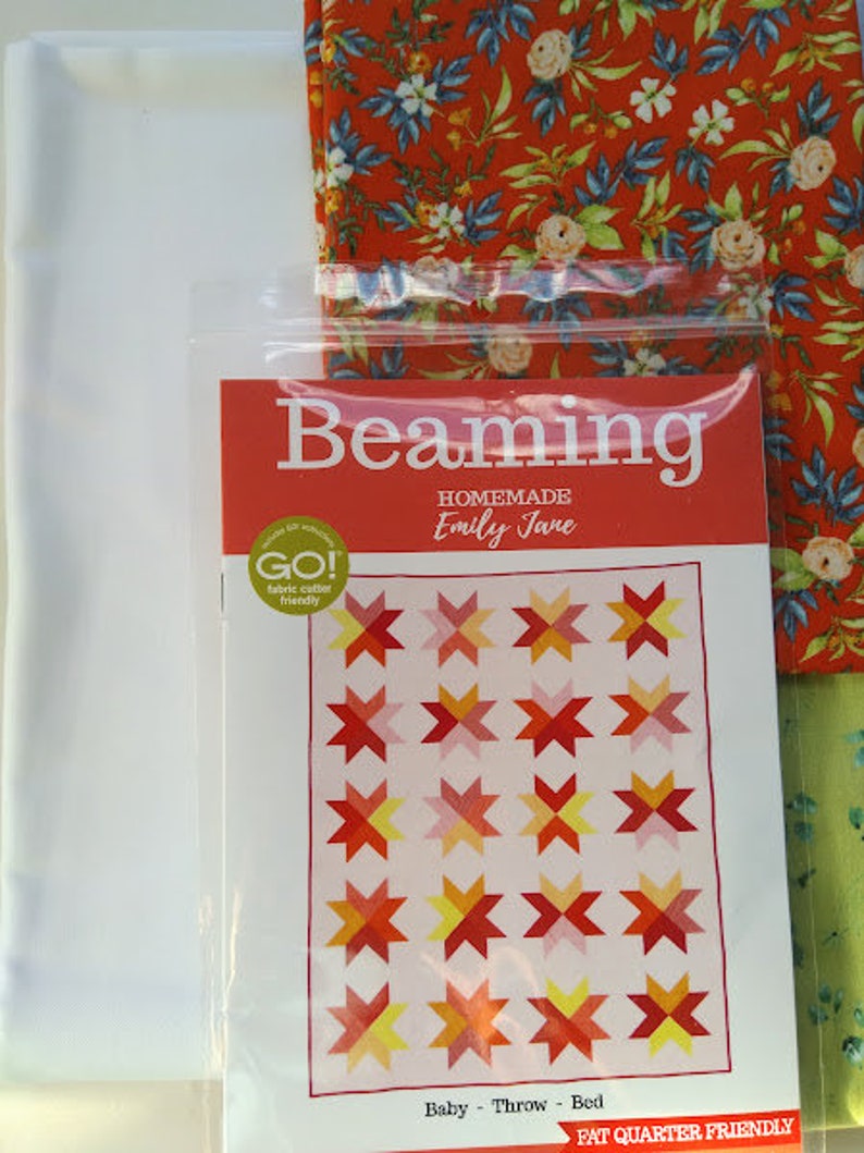 Beaming Homemade Emily Jane Quilt Kit Throw Size 58x72" Clothworks ...