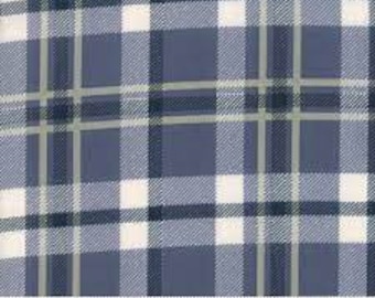 Harvest Road 1/2 yard Moda plaid Dark Blue Indigo - Vanessa Goertzen - Lella Boutique fabric