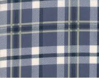 Harvest Road Continuous HALF YARD Moda plaid Dark Blue Indigo - Vanessa Goertzen - Lella Boutique fabric