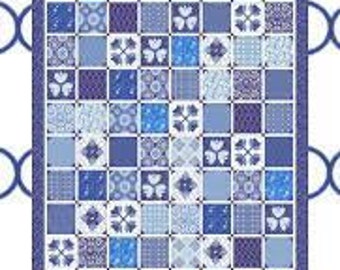 Holländische Fliesen Papier Quilt-Muster von Coach House Designs 200x240 cm