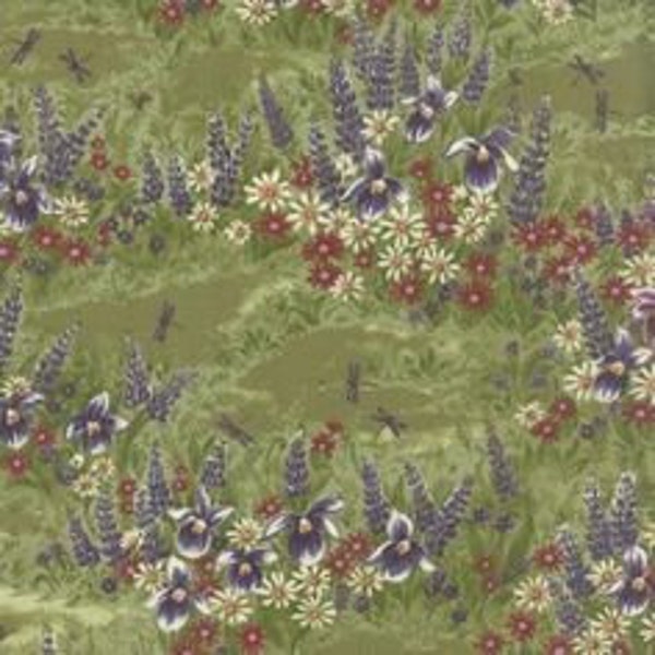 Lady Slipper Lodge 16x44 Moda - Purple - Holly Taylor - 6581 13 - Out of Print - Cotton Quilting Fabric