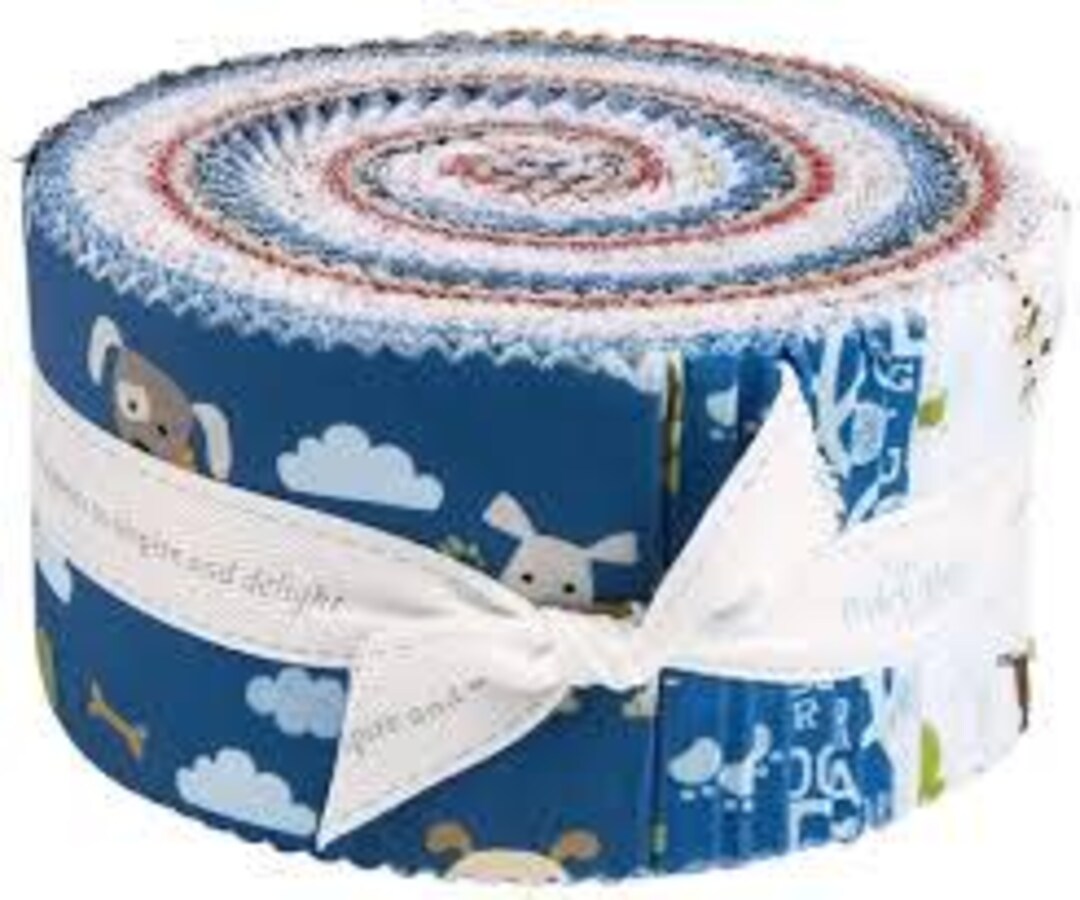 Riley Blake - Cooper 2.5 Inch Rolie Polie by Bella Blvd 40 Pcs Dog ...