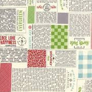 Hometown Christmas Edition 1/2 Yard Etiketten - Sweetwater 5660 11 Moda - AUSDRUCK - 100% Baumwolle Feiertagsstoff