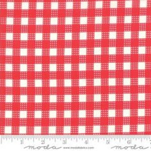 Deer Christmas Continuous 1/2 YARD Czerwona kratka Gingham Urban Chiks - Moda Wyprzedany 100% bawełniany materiał