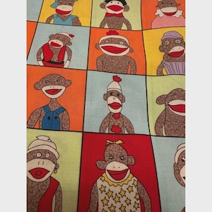 5 Funky Monkeys 1/2 yard Erin Michael Moda 15070 Moda Out of Print Cotton fabric