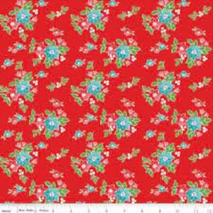 Seaside Continuous HALF YARD Red C7232 R Tasha Noel - Riley Blake Designs quilting cotton fabric