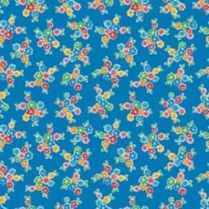 Arbor Blossom 1/2 Yard Blue Floral Nadra Ridgeway C6252 Blue Out