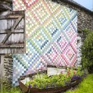 Rainbow Trip Quilt Kit 84x84" Garden Delights in the Beginning Fabrics Garden Fresh Quilts book included.