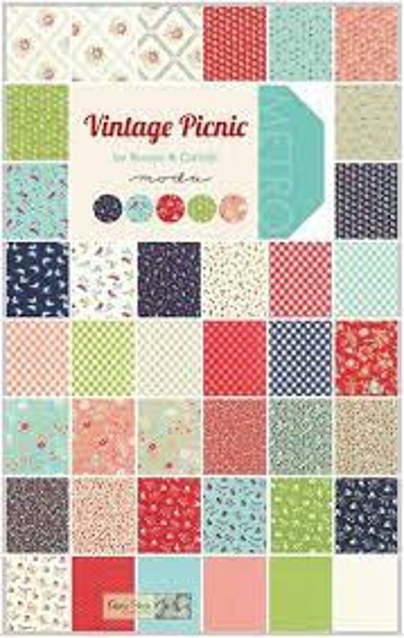 Vintage Picnic Charm Pack Bonnie & Camille Moda OUT OF Etsy