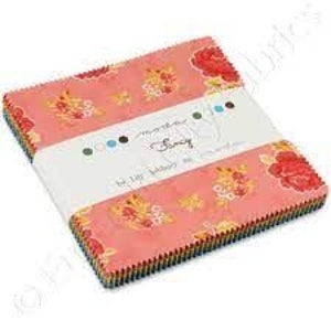 Fancy Charm Pack by Lily Ashbury for Moda Fabrics 42 five inch squares OUT OF PRINT precut