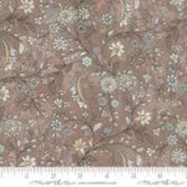 Brown Floral Fabric Etsy