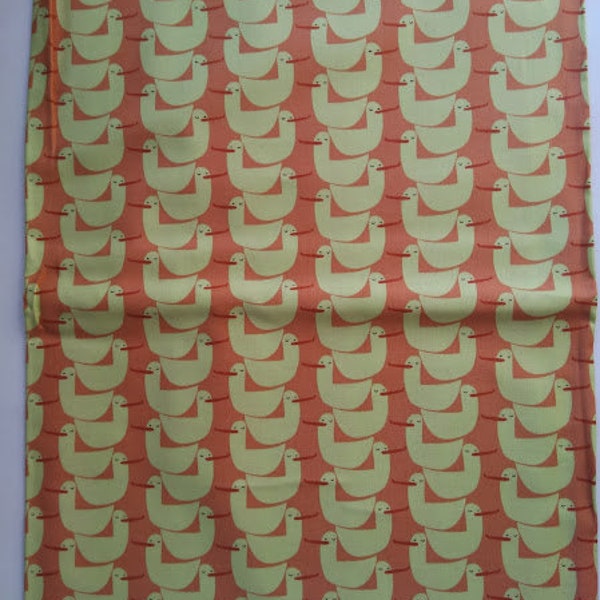 Red Letter Day 14x44" Yellow Ducks on Orange 4117-O Lizzy House Andover Fabric RARE Out of Print Cotton Fabric