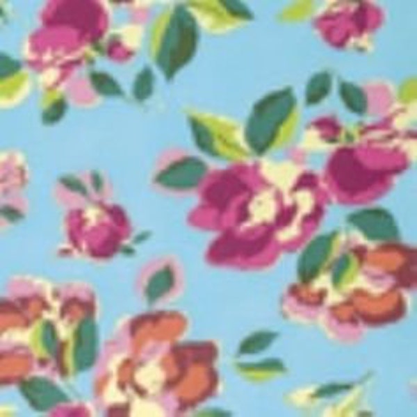 Bright Heart Home Decor Continuous 1/2 Yard 54" wide Sateen SAAB019-8AZUR NATURAL BEAUTY Azure by Amy Butler for FreeSpirit Fabrics