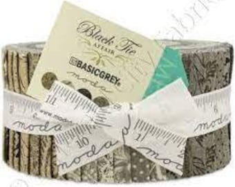 Little Black Dress Jelly Roll Basicgrey - Moda - OUT OF PRINT - Precut 100%  Cotton Strips - Black Brown Gray Floral Fabric - Etsy