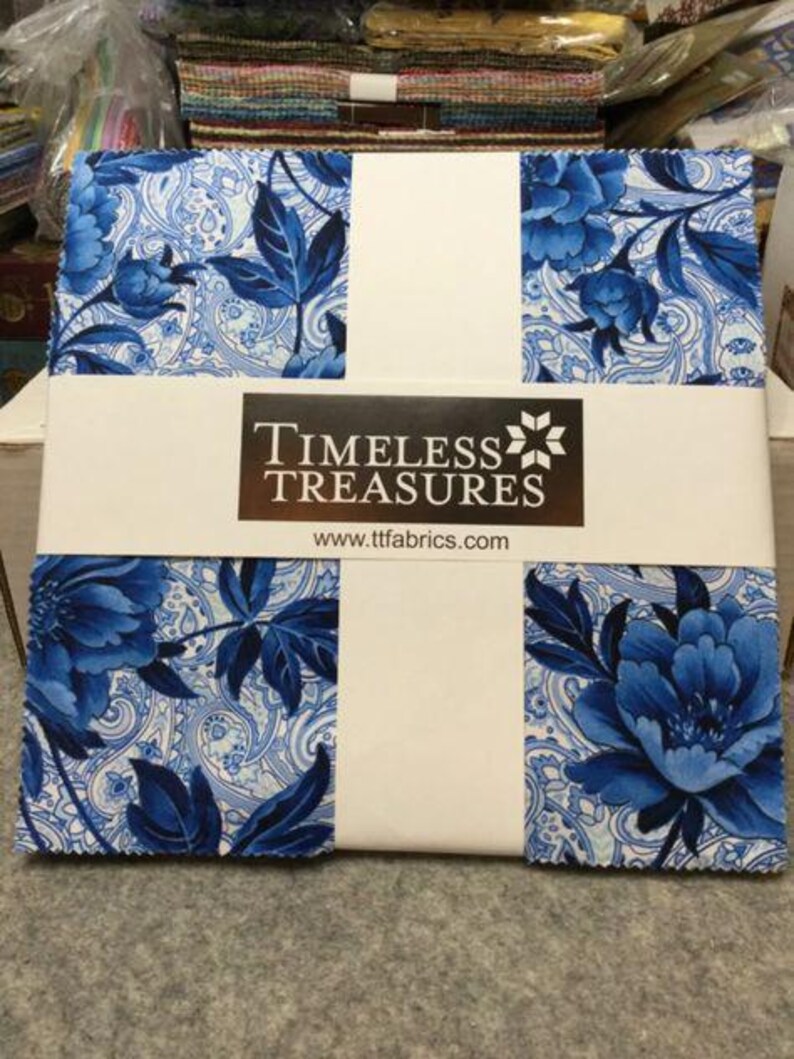 True Blue Layer Cake Timeless Treasures Precut 10 Inch Squares Out of ...
