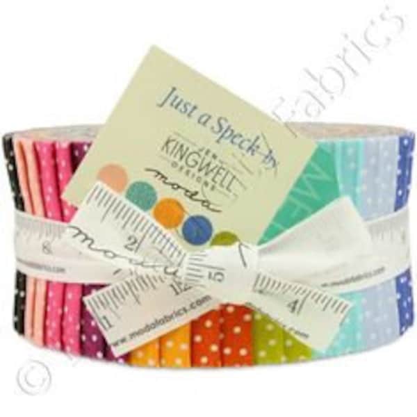 Just a Speck - Jelly Roll (40 2.5x44-inch strips) - Jen Kingwell Designs - Moda - Out of Print - RARE!  - Precut - Cotton Fabric