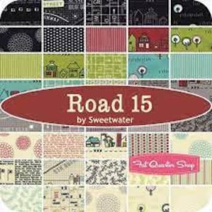 Road 15-bedelpakket Sweetwater - Moda - Uitverkocht - voorgesneden - 100% katoen
