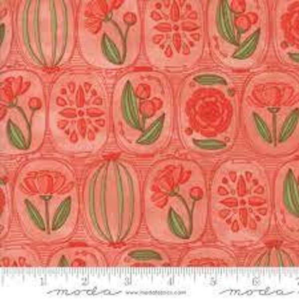 Blushing Peonies -Continuous 1/2 Yard Petal 3805 Robin Pickens - Moda - Out of Print - Cotton fabric