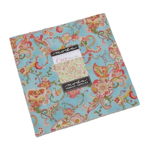 Coco Layer Cake 42 Pieces Chez Moi - Moda - OUT OF PRINT - 100% Cotton Precut ten inch squares quilting fabric
