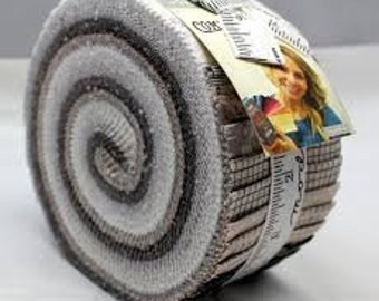 Compositions Jelly Roll BasicGrey - Moda - Precut 100% Cotton Fabric - Out of Print