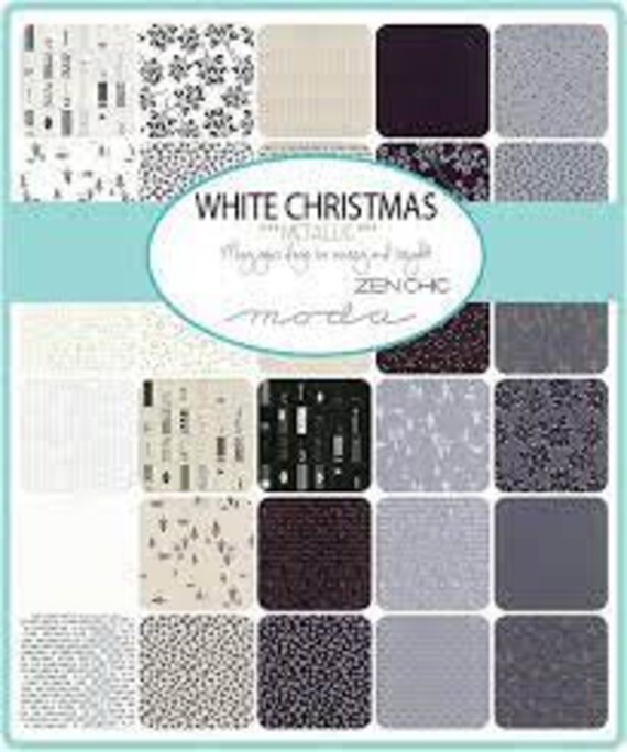 White Christmas 1/2 Yard Zen Chic - 1653-15 - Moda Out of Print