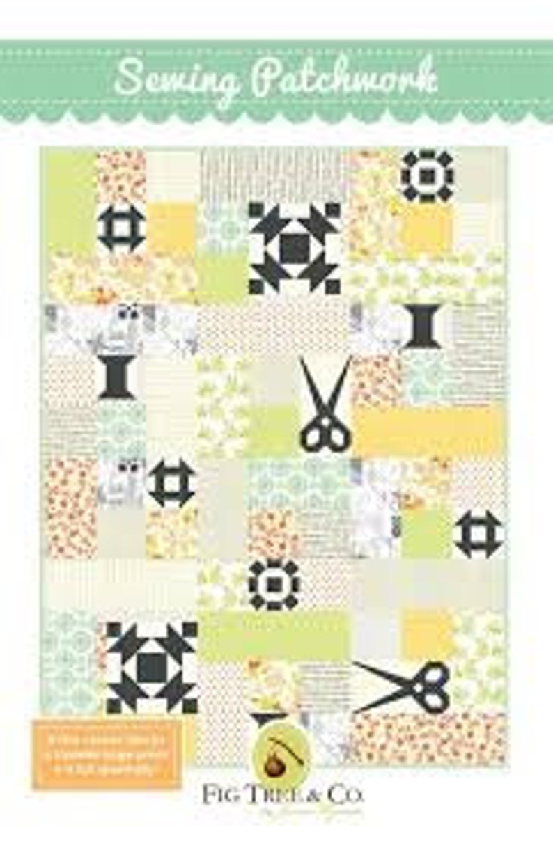 Sewing Patchwork Quilt Kit by Fig Tree & Co 45x60" Little Fig Box Moda ...