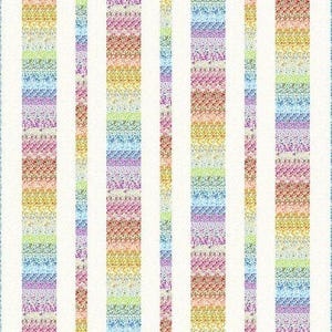 Watercolor Beauty Strip Quilt Kit 86x100&quot; Jason Yenter In the Beginning Fabrics