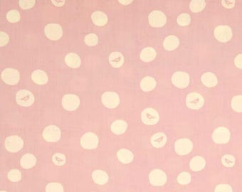 Birch Dots in Blush 1/2 yard Organic Double Gauze Out of Print Cotton fabric