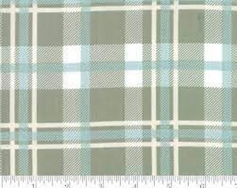 Harvest Road Sage Plaid Continuous 1/2 yard Lella Boutique Out of Print Moda cotton quilting craft fabric