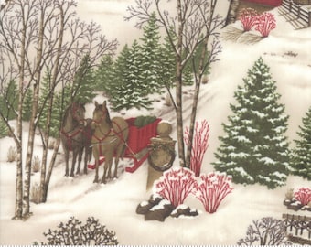 Winter White 1/2 yard Snowy Scenic 6811 13 Holly Taylor - Moda - Out of Print - 100% Cotton Fabric
