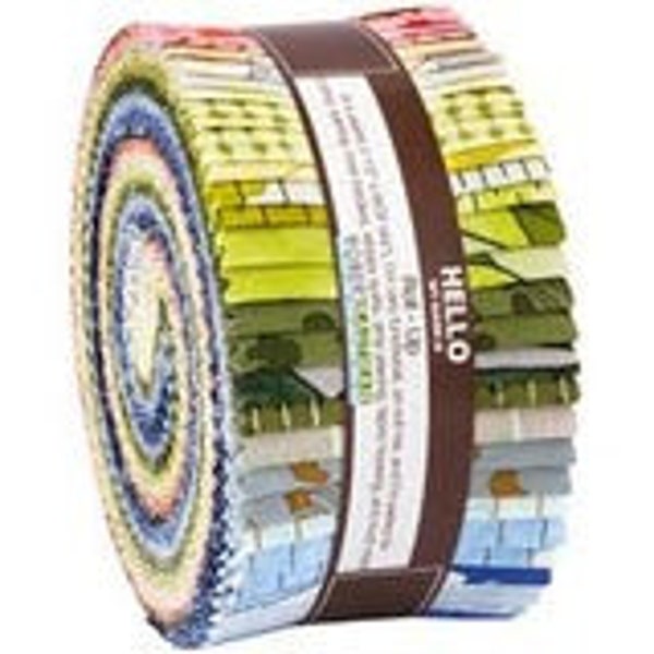 Jetty Roll-Up by Carolyn Friedlander  # RU-904-40 - Robert Kaufman 2.5" strips - 40pcs - Precut 100% Cotton Fabric