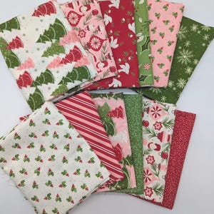 Once upon a Christmas Fat Quarter Bundle, 12pcs Sweetfire Road Moda Out of Print