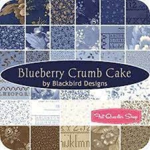 Blueberry Crumb Cake Layer Cake 2680LC  Blackbird Designs Moda Out of Print Cotton Fabric