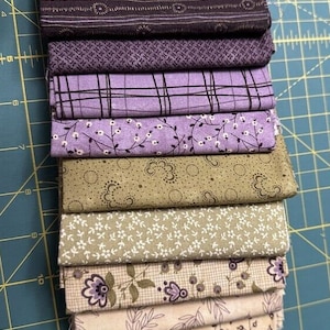 New Quilts Old Friends 10 Fat Quarters With Pattern Sandy Gervais Moda Out of Print Fabric