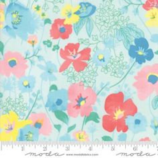 By the 1/2 yard - Gypsy Soul - Soothing - Floral - BasicGrey - Moda - Out of Print - 100% Cotton Fabric