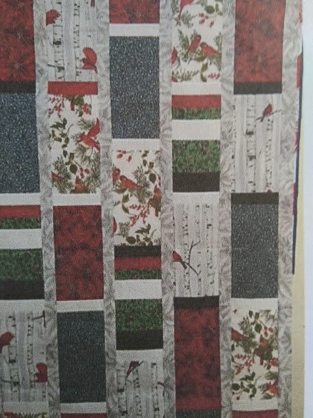 Woodsy Winter Quilt Kit Hoffman Fabrics 49x72 Cardinals Etsy