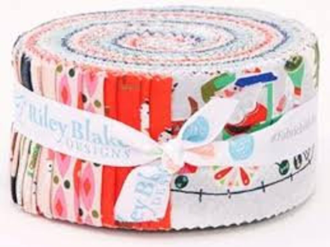 Way up North Riley Blake Rolie Polie Christmas Jelly Roll Fabric ...