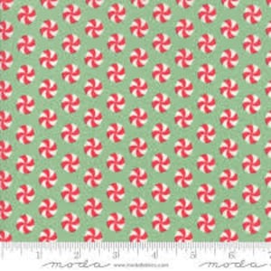 Moda OUT OF PRINT By the 1/2 yard Spearmint Stripe 31155-21 Sweet Christmas 100% Cotton Quilting fabric