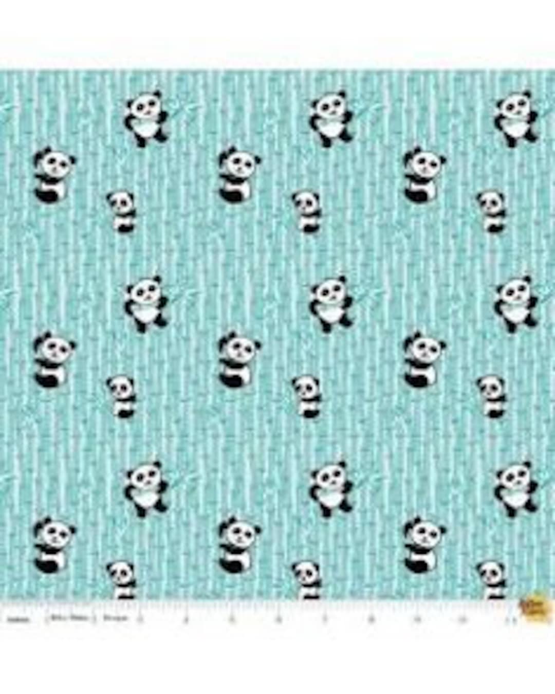Panda Love 74x111 cm Bambus Aqua Kelly Panacci von Riley