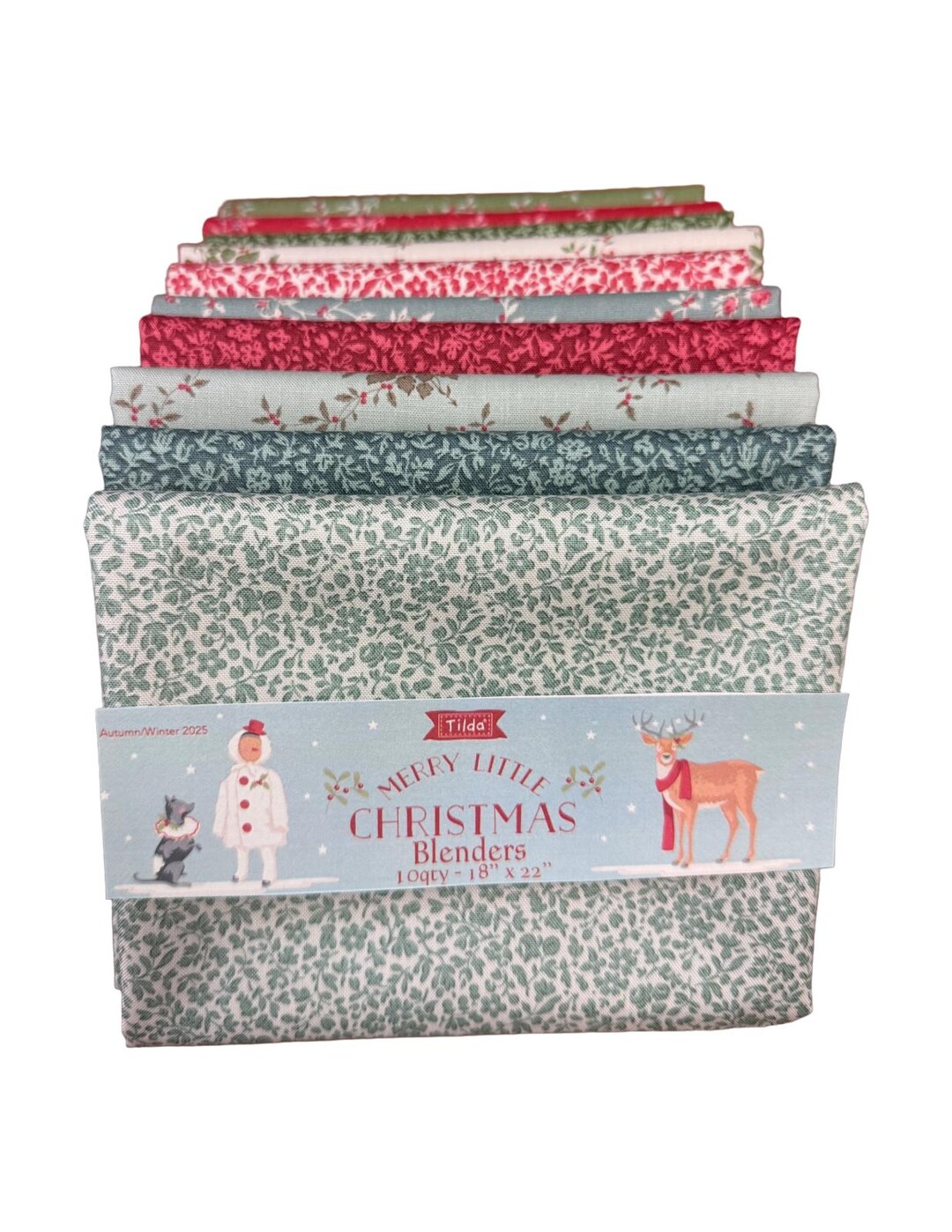 Merry Little Christmas Fat Quarter Bundle, 10 Pcs. Tilda Eve & Noel ...