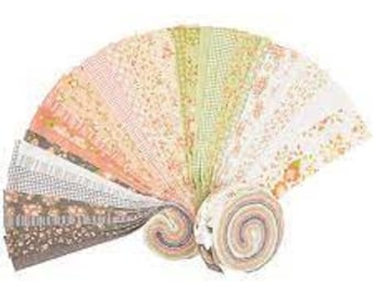 Apricot and Ash Jelly Roll Corey Yoder - Coriander Quilts - Moda - Out of print - Precut Cotton Fabric